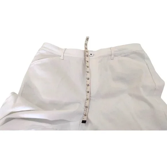 J.Jill Denim Womens Size 12R High-Rise White Wide-Leg Cotton Blend Trouser Pants - Picture 9 of 11